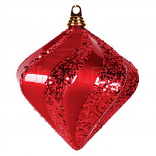 Елочная фигура Алмаз, 25 см, цвет красный