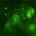 Гирлянда Айсикл (бахрома) светодиодный, 4,0 х 0,6 м, черный провод "КАУЧУК", 220В, диоды зеленые, NEON-NIGHT, SL255-224