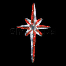 Фигура "Звезда 8-ми конечная", LED подсветка высота 120см, красно-белая NEON-NIGHT