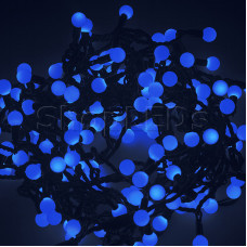 Гирлянда "LED - шарики", Ø17,5мм, 20 м, цвет свечения синий, 24В, Neon-Night