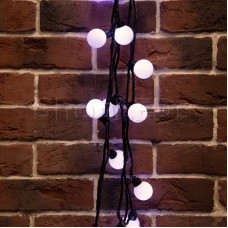 Гирлянда "LED - шарики", Белые Ø38мм 10м 40 диодов, Neon-Night, SL303-575