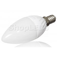 Светодиодная лампа YJ-C37-6W (220V, E14, 6W, 450 lm, свеча) (теплый белый 3000K)