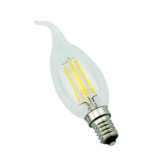 E14-5W-3000K Лампа LED (Свеча на ветру прозрачная Филомент)
